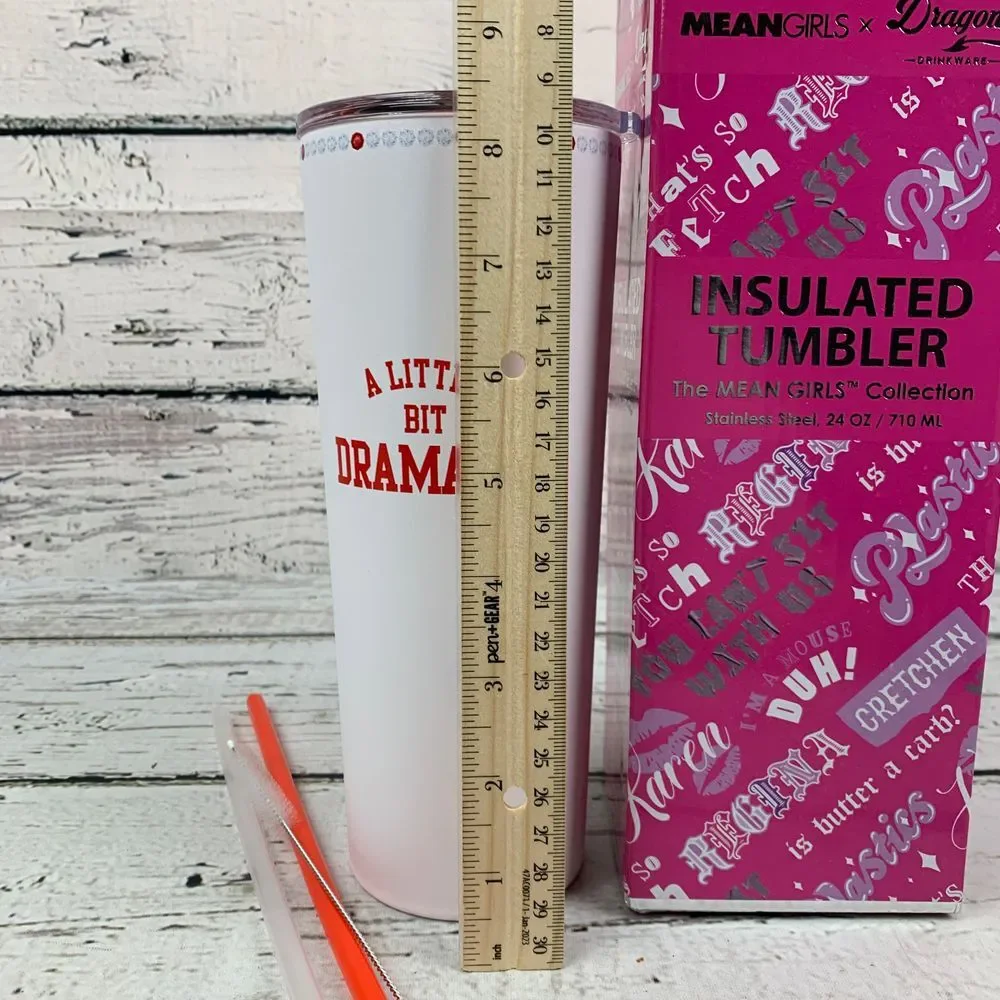 Mean Girls‎ x Dragon Glassware A Little Bit Dramatic Insulated Tumbler 24oz NIB